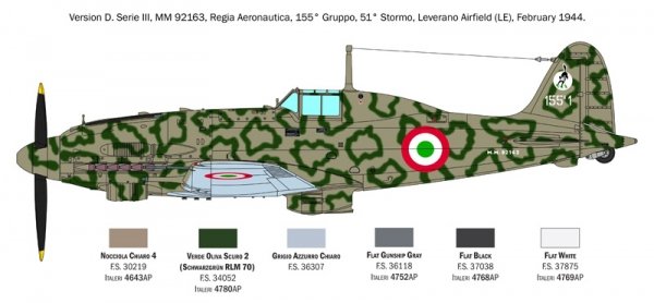 Italeri 2519 Macchi C.205 Veltro 1/32