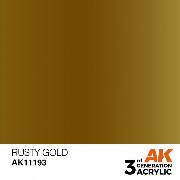 AK Interactive AK11193 RUSTY GOLD – METALLIC 17ml