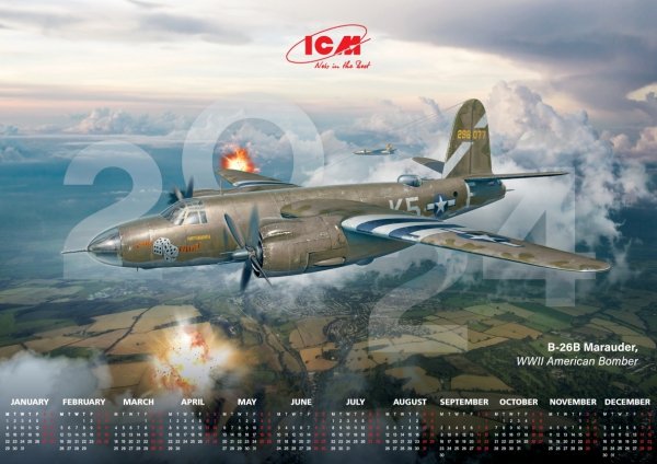 ICM 48320 B-26B Marauder WWII American Bomber 1/48
