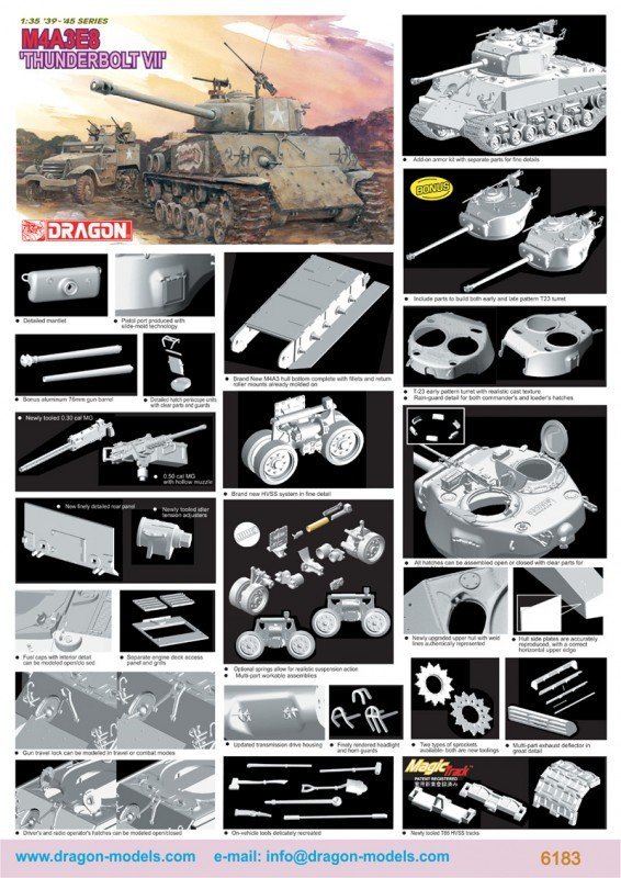 Dragon 6183 M4A3E8 &quot;Thunderbolt VII&quot; (1:35)