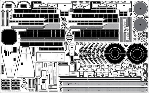 Pontos 23003F1 USS BB-63 Missouri 1945 Detail Up Set (20B Deck Blue stained wooden deck) (1:200)
