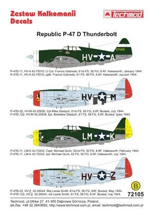 Techmod 72105 - Republic P-47D Thunderbolt (1:72)