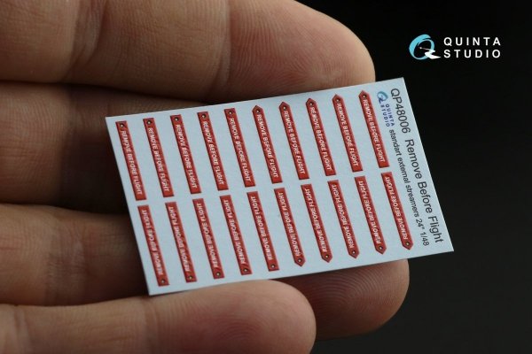 Quinta Studio QP48006 &quot;Remove Before Flight&quot; standart external streamer 24&quot;, 20 Pcs 1/48