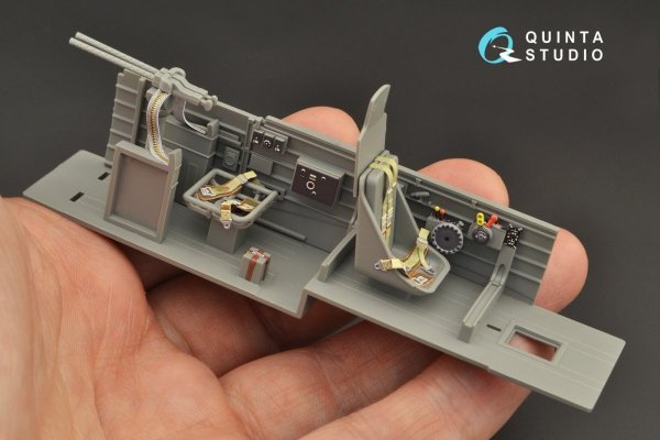 Quinta Studio QD35054 Ju 87G 3D-Printed &amp; coloured Interior on decal paper ( Border Model ) 1/35