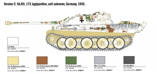 Italeri 6564 Sd.Kfz.173 JAGDPANTHER with winter crew 1/35