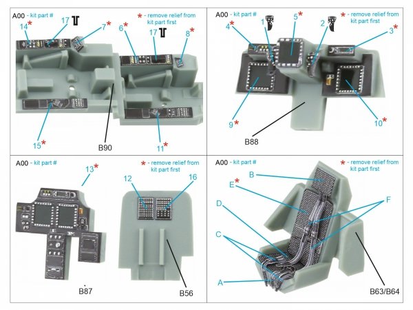Quinta Studio QD72149 AH-64D late/AH-64E 3D-Printed coloured Interior on decal paper (Academy) 1/72