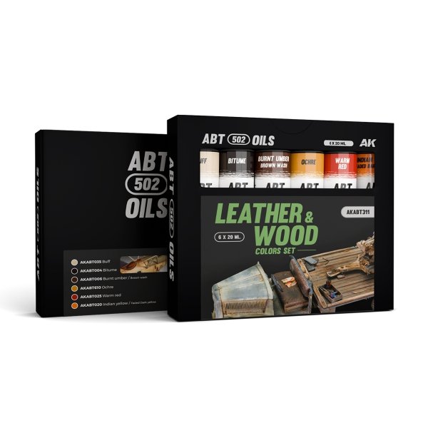 502 Abteilung ABT311 LEATHER and WOOD COLORS SET 6x20ml