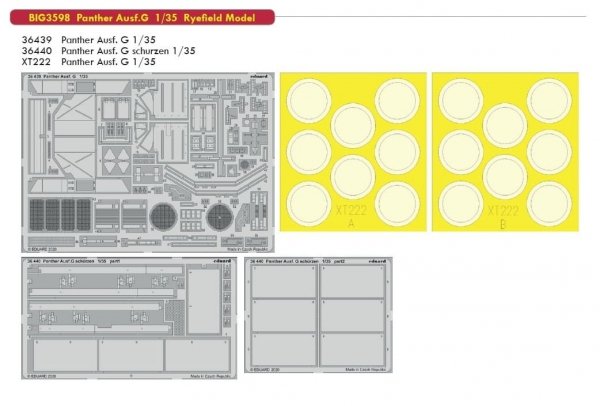 Eduard BIG3598 Panther Ausf. G 1/35 for RYEFIELD MODEL