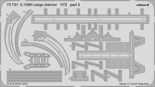 Eduard 73731 C-130H cargo interior for Zvezda 1/72