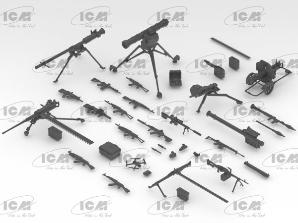 ICM 35749 Infantry weapons and chevrons Armed Forces of Ukraine 1/35