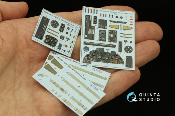 Quinta Studio QD32166 Do 335A-12 3D-Printed &amp; coloured Interior on decal paper (Zoukei-Mura) 1/32