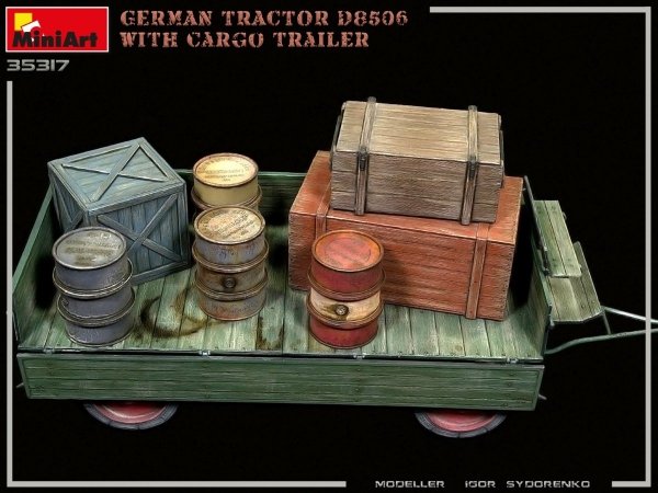 MiniArt 35317 GERMAN TRACTOR D8506 WITH CARGO TRAILER 1/35