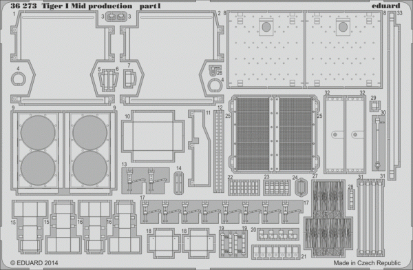Eduard 36273 Tiger I Mid production for DRAGON 6700 1/35