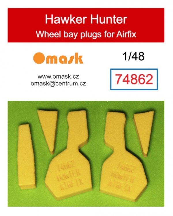 Omask 74862 Hawker Hunter wheel bay plugs (for Airfix) 1/48