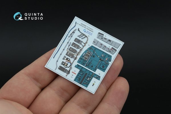 Quinta Studio QD48598 F-15A/F-15C Early/F-15J Early 3D-Printed &amp; coloured Interior on decal paper (Hasegawa) 1/48