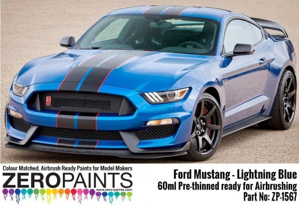Zero Paints ZP-1567 Ford Mustang 2019 - Lightning Blue Paint 60ml