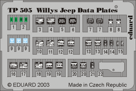 Eduard TP505 Willys Jeep 1/35