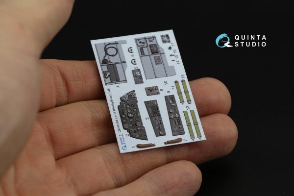 Quinta Studio QD48184 La-11 3D-Printed &amp; coloured Interior on decal paper (HobbyBoss) 1/48