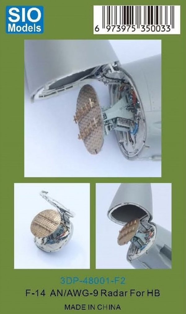 SIO Models 3DP-48001-F2 F-14 AN/AWG-9 Radar 1/48