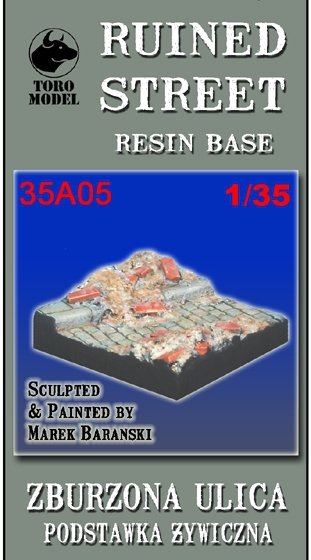 Toro 35A05 Zburzona Ulica Podstawka Żywiczna 1/35