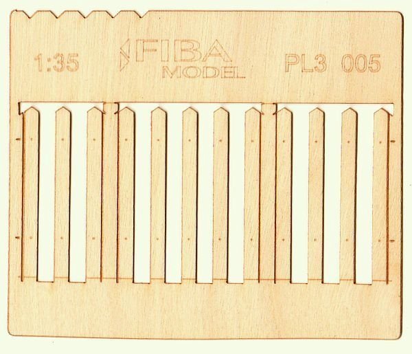 Model scene PL3-005 Wooden fence type 5 / Drewniany płot 1/35