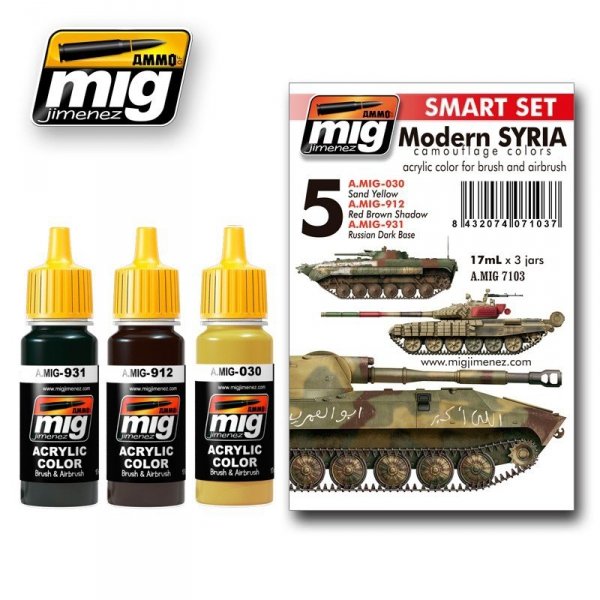 AMMO of Mig Jimenez 7103 MODERN SYRIAN CAMOUFLAGE SET