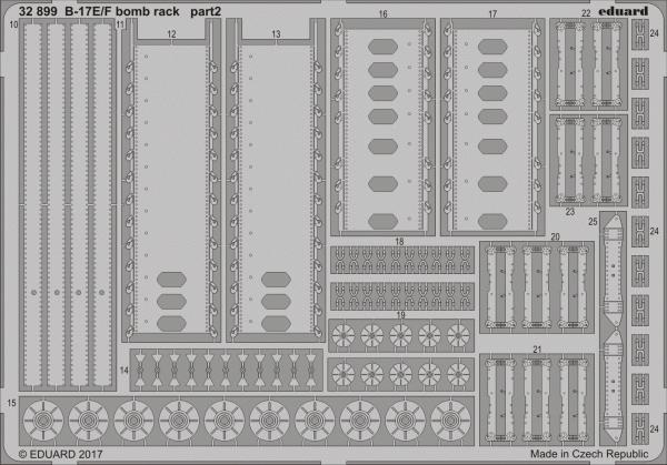 Eduard 32899 B-17E/ F bomb rack 1/32 HK MODELS