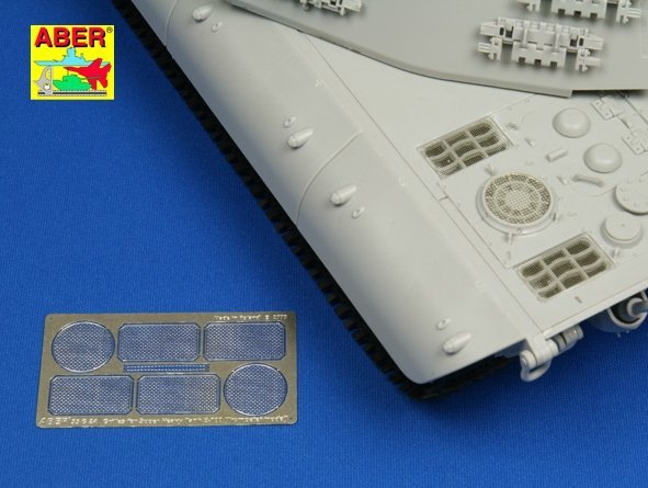 Aber 35G24 Grilles for german super heavy tank E-100 (1:35)