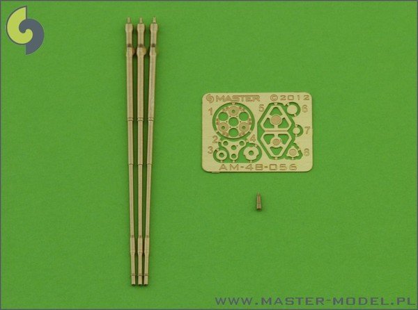 Master AM-48-056 M197 - Three-barrelled rotary 20mm cannon - turned barrels with etched barrel clamps - used on AH-1 Cobra (1:48)