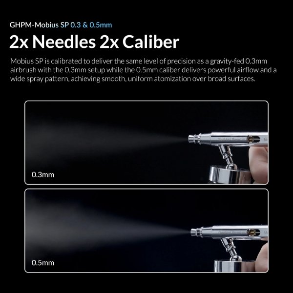 Gaahleri 43004 Premium Series GHPM-Mobius SP 0,3 &amp; 0,5 mm Airbrush