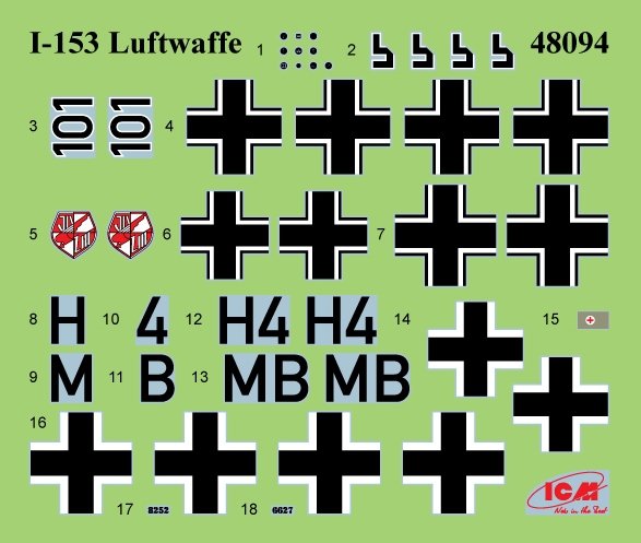ICM 48094 I-153 Luftwaffe with Pilots and Ground Personnel 1/48