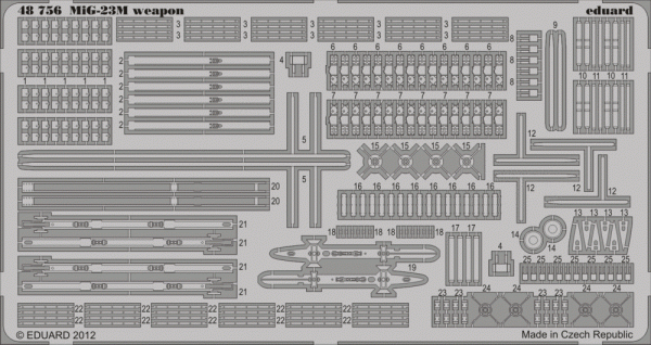 Eduard 48756 MiG-23M/ ML/ MF weapon 1/48 Trumpeter