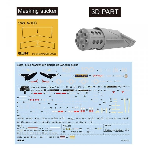 Great Wall Hobby S4823 A-10C Blacksnake Indiana Air National Guard 1/48