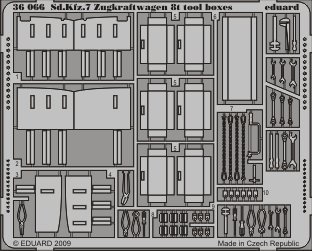 Eduard 36066 Sd. Kfz.7 Zugkraftwagen 8t tool boxes 1/35 Trumpeter