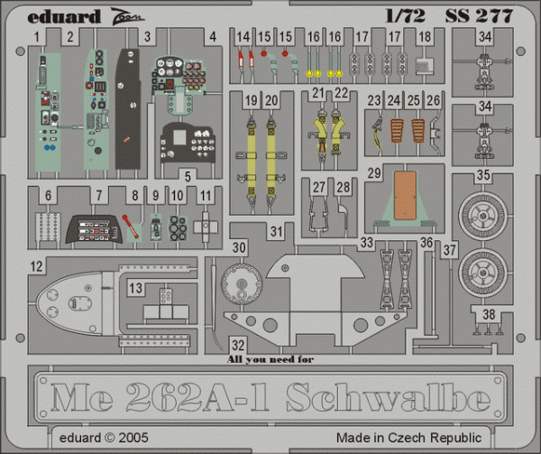 Eduard SS277 Me 262A-1 Schwalbe 1/72 HASEGAWA