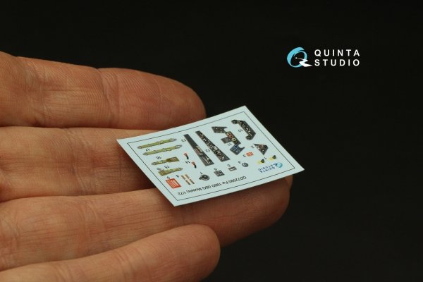 Quinta Studio QD72090 Fw 190D 3D-Printed &amp; coloured Interior on decal paper (IBG models) 1/72