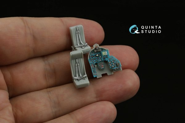 Quinta Studio QD+72184 Mi-24V 3D-Printed &amp; coloured Interior on decal paper (Hobby Boss/ARK Models) (with 3D-printed resin parts) 1/72