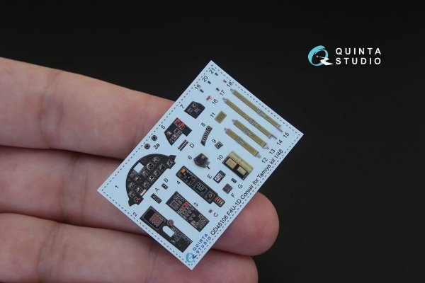 Quinta Studio QD48108 F4U-1D 3D-Printed &amp; coloured Interior on decal paper (for Tamiya kit) 1/48