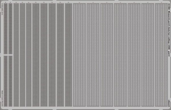 Eduard 53082 Bismarck part 3 - chain bar railings 1/200  TRUMPETER