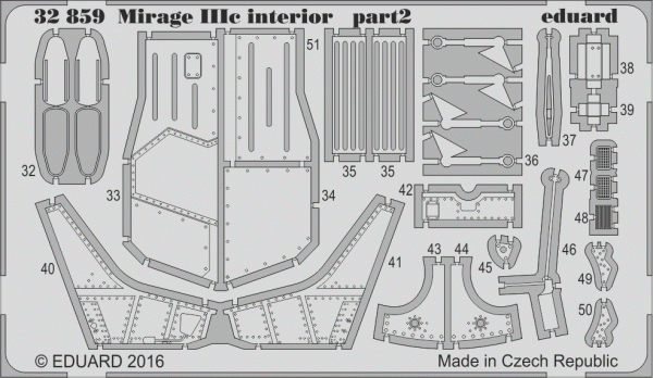 Eduard 32859 Mirage IIIc interior ITALERI 1/32 