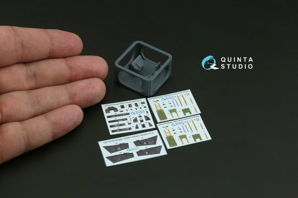Quinta Studio QD+72248 Mirage 2000D 3D-Printed &amp; coloured Interior on decal paper (Dream Model) (with 3D-printed resin part) 1/72