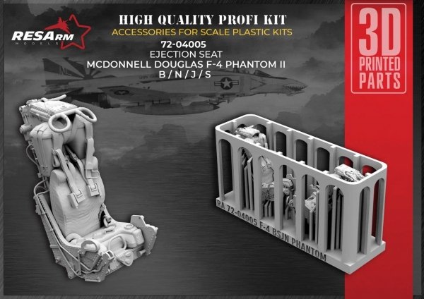 RESArm 72-04005 McDonnell Douglas F-4 Phantom II (BNJS) - ejection seat (3D resin printing) 1/72