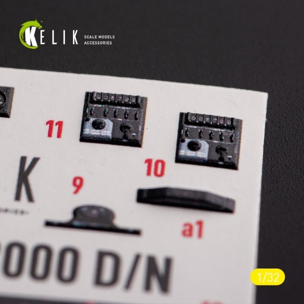 Kelik K32025 Mirage 2000D/N - interior 3D decals for Kitty Hawk/Zimi models kit 1/32