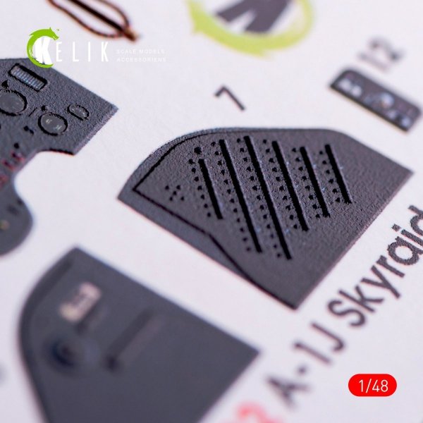 KELIK K48012 A-1J SKYRAIDER INTERIOR 3D DECALS FOR TAMIYA KIT 1/48