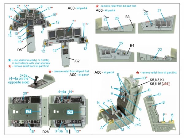 Quinta Studio QD48426 F-15E 3D-Printed coloured Interior on decal paper (Academy) 1/48