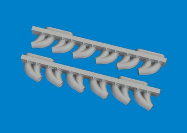 Eduard 6481050 P-39 exhaust stacks rounded PRINT ARMA HOBBY 1/48