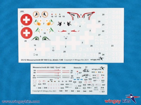 Wingsy Kits D5-12 Swiss Air Force Fighter MESSERSCHMITT Bf 109 E-3a 1/48