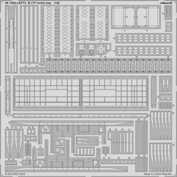 Eduard 491465 B-17F bomb bay EDUARD 1/48