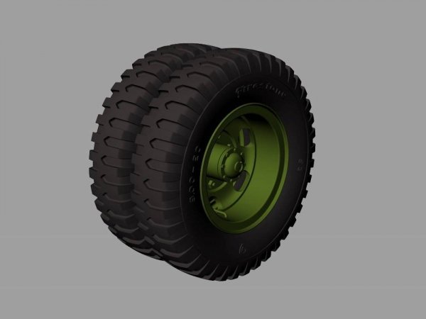 Panzer Art RE35-530 M35&amp;M109 trucks road wheels (Firestone) 1/35
