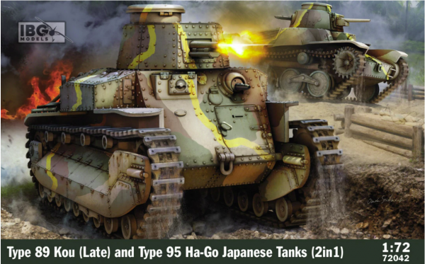 IBG 72042 Type 89 Kou (Late) + Type 95 Ha-Go Japanese tanks (2 in 1) 1/72